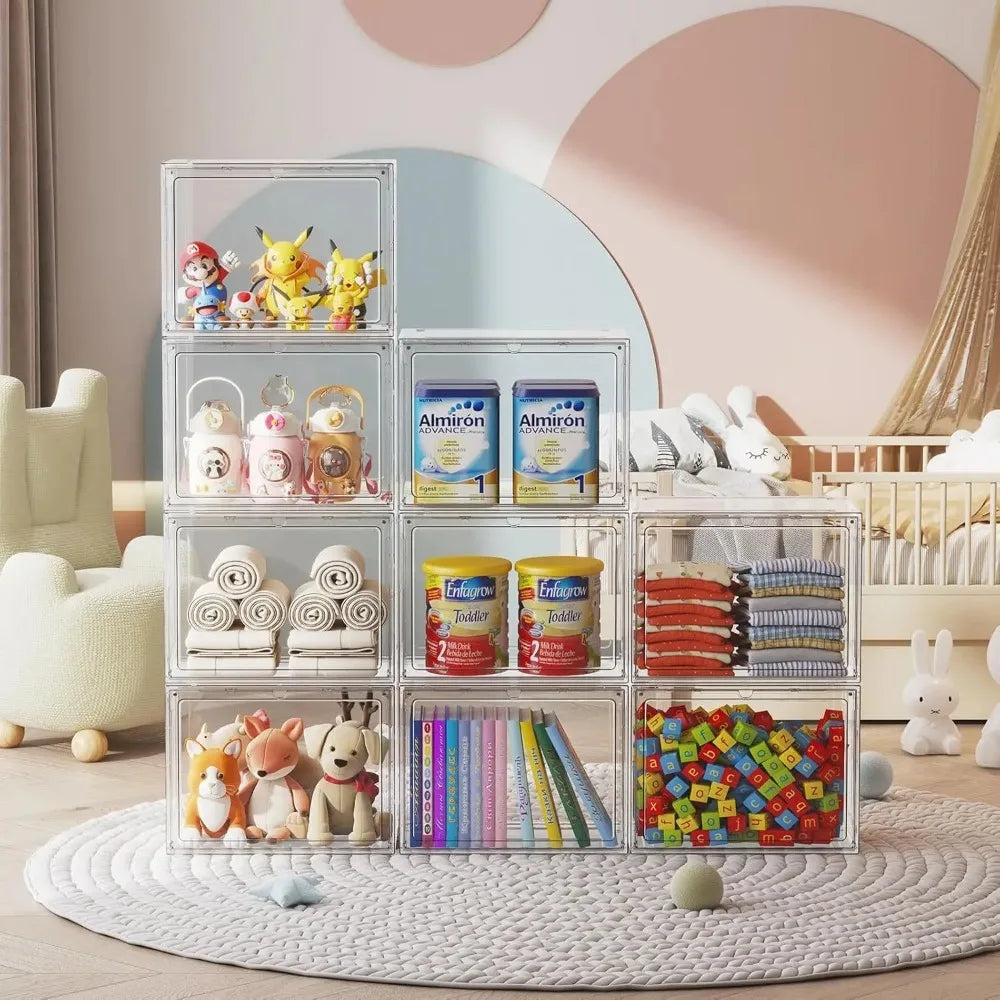 Transparent Acrylic Storage Box – Cosmetic Organizer Display Case for Shoes, Blind Boxes & Desktop, Modern Minimalist Storage