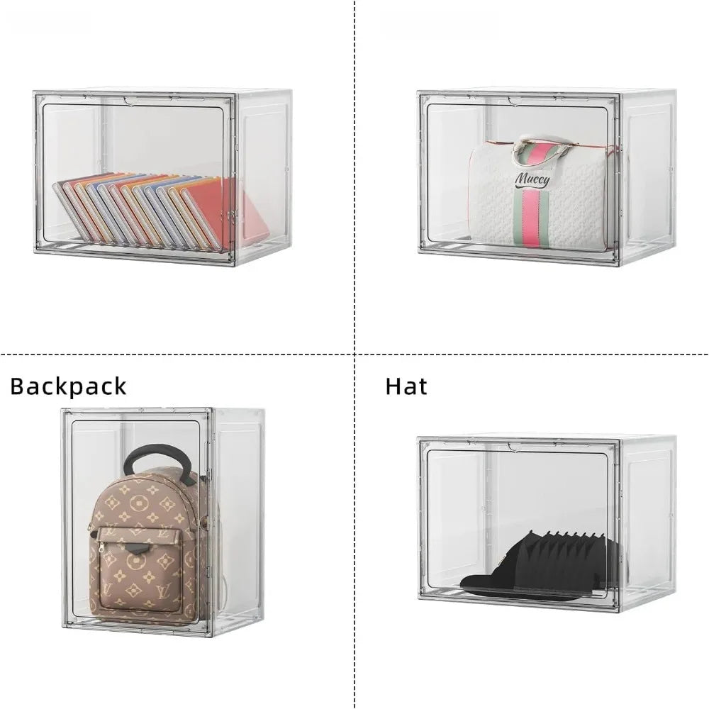 Transparent Acrylic Storage Box – Cosmetic Organizer Display Case for Shoes, Blind Boxes & Desktop, Modern Minimalist Storage