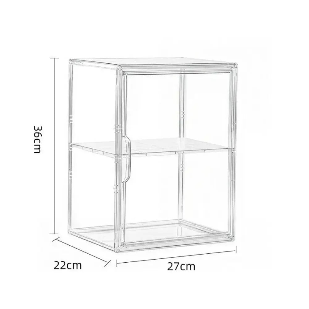 Transparent Acrylic Storage Box – Cosmetic Organizer Display Case for Shoes, Blind Boxes & Desktop, Modern Minimalist Storage