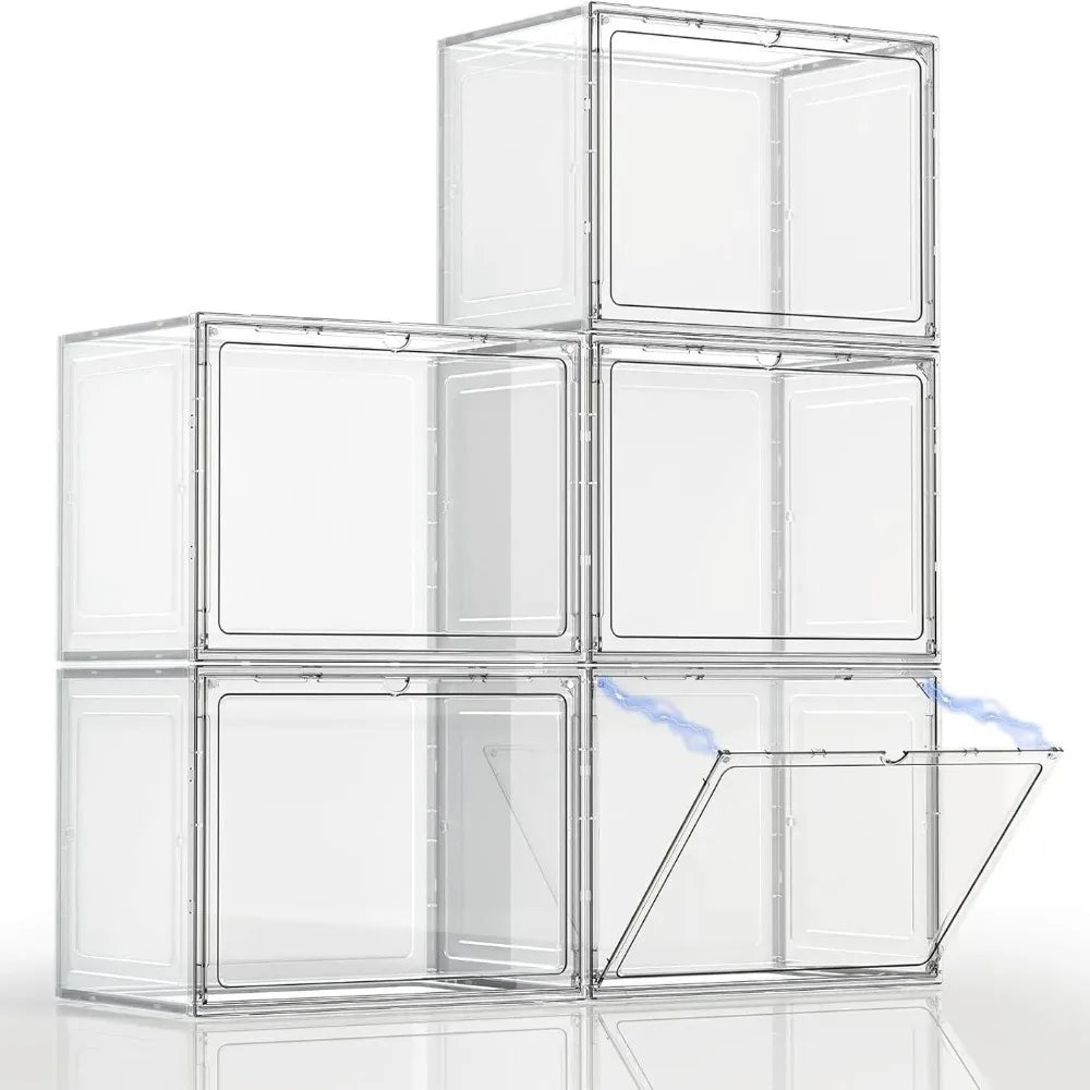 Transparent Acrylic Storage Box – Cosmetic Organizer Display Case for Shoes, Blind Boxes & Desktop, Modern Minimalist Storage