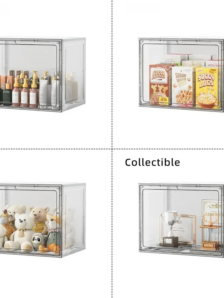 Transparent Acrylic Storage Box – Cosmetic Organizer Display Case for Shoes, Blind Boxes & Desktop, Modern Minimalist Storage