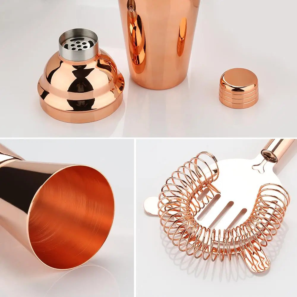 Cocktail Shaker Making Set, 16pcs Bartender Kit For Mixer Wine Martini, Stainless Steel Bar Tools, Home Drink Party Accessories