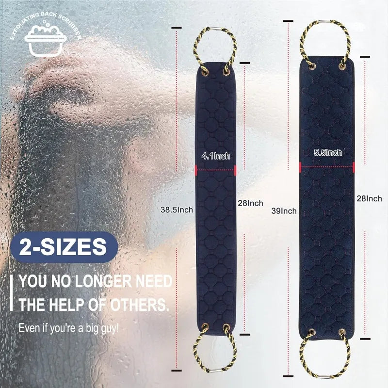 Exfoliating Back Scrubber  Washcloth Bath Tool for Use in Shower, Back Washer to Deep Clean Your Skin for Men & Women