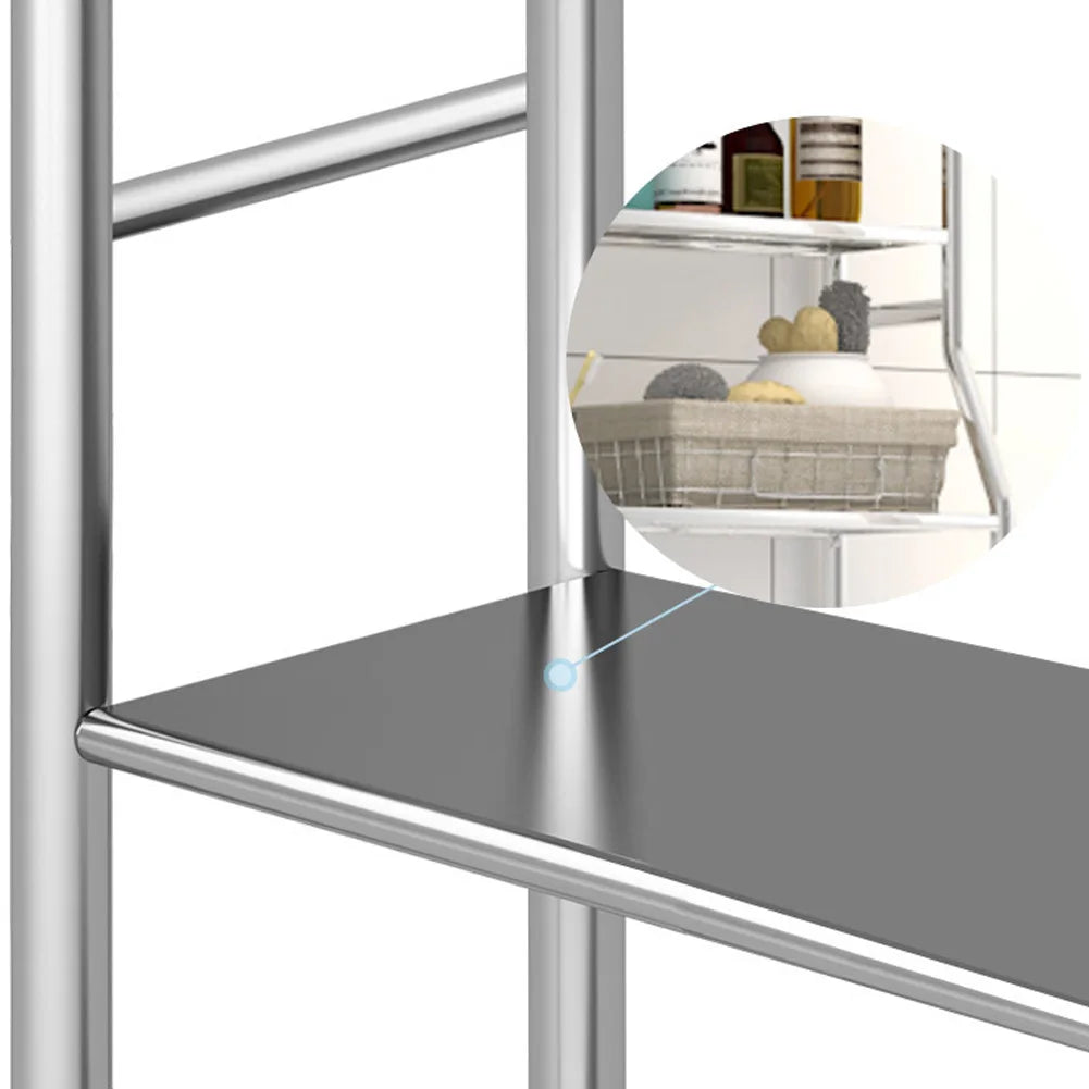 Over The Toilet Storage, Metal Over Toilet Organizer Rack With Removable Towel Hooks, Paper Holder, Organizer Over Toilet