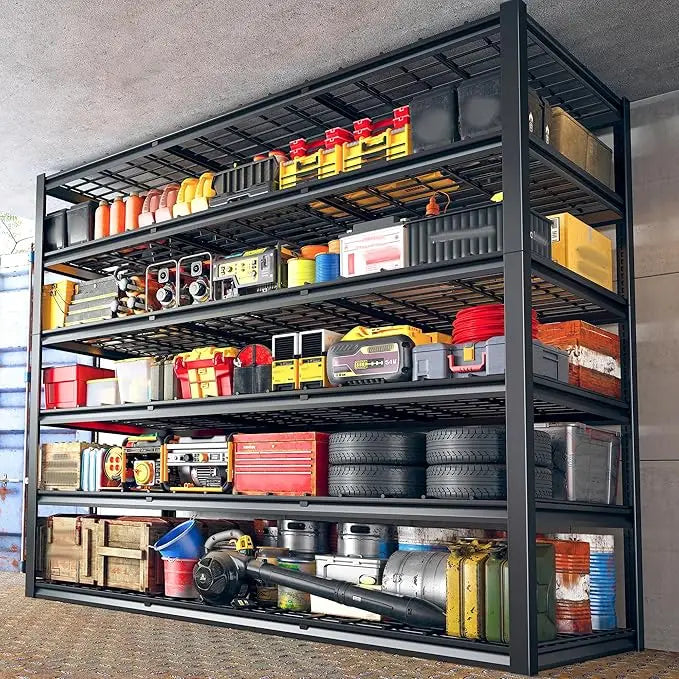 5-Tier Heavy-Duty Garage Shelving Unit 78''H Adjustable Metal Storage for Warehouse Organization with 3000LBS Load ，Customized