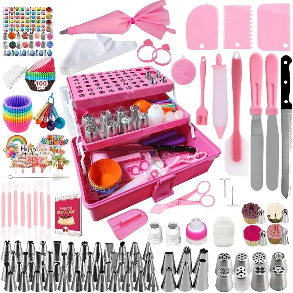 359 pcs Cake Decorating Baking Supplies Set, with 66 Tip Baking Set, Piping Bags and Beginner Set, Baking Tools, Cupcake Decorating