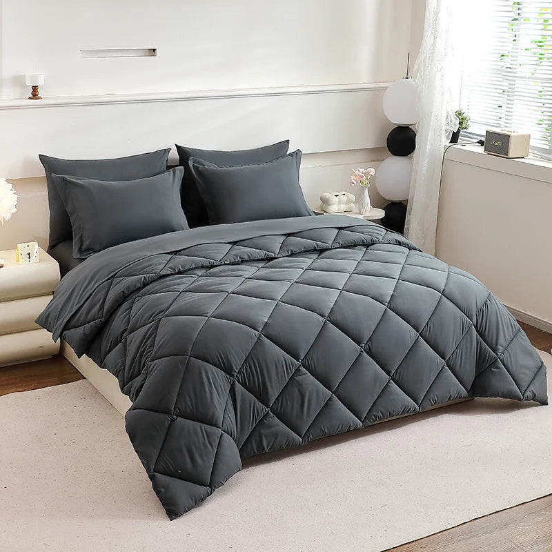 7 piece  Queen, King Bedding Sets Home Decor Comforter Flat Sheet Fitted Sheet Pillowcases Sleeping Sets