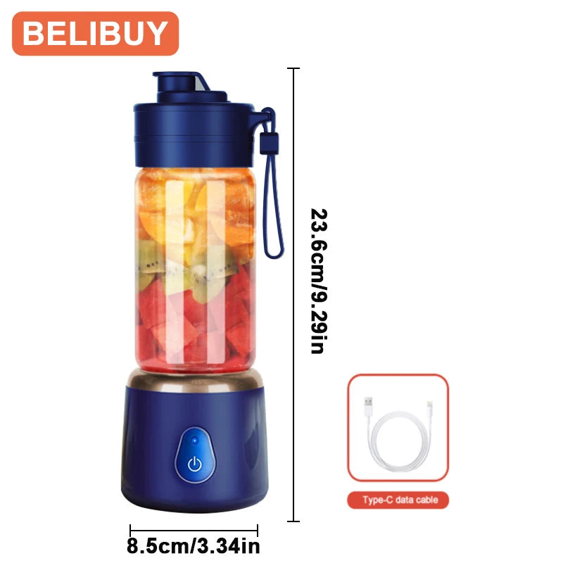 Portable Electric Juicer USB Charging Orange Lemon Fruit Blender Mini Household Juice Squeezer Mixer Citrus Juicer for Travel