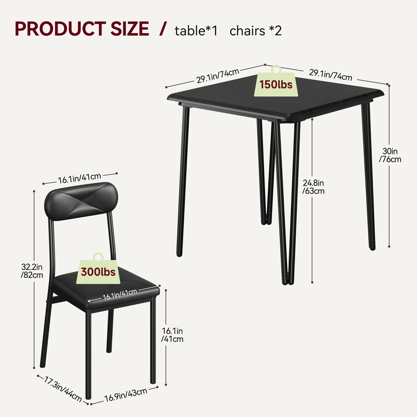 Small Dining Table Sets for 2 with Upholstered Chairs kitchen Dinner Table and Chairs Set of 2 Furniture for Dining Living Room