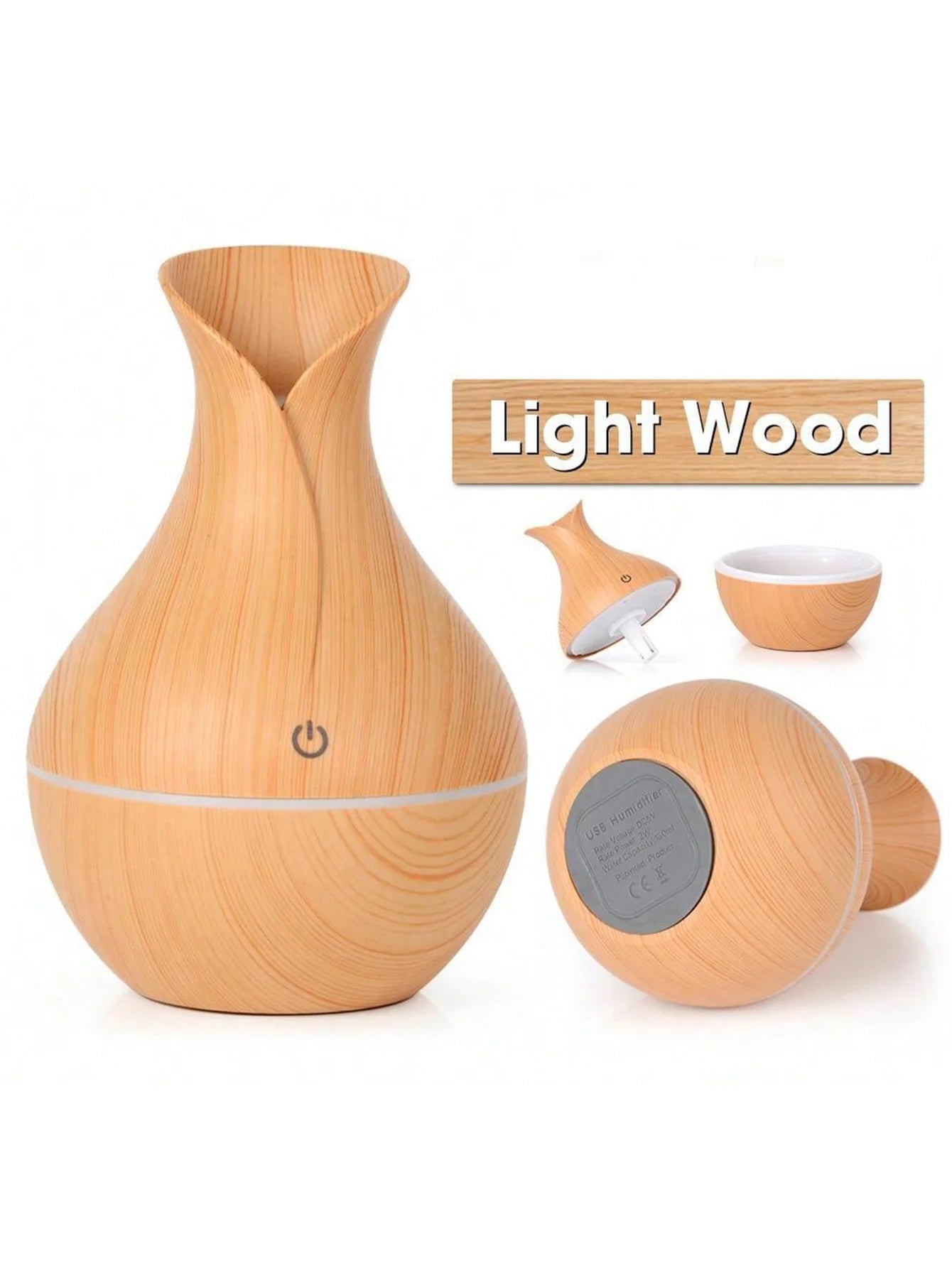 200ml Air Humidifier Essential Oil Diffuser USB Mist Maker Mini Humidificador with Colorful Light for home, office