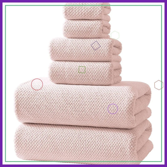 Premium 6-Piece Soft Bath Towel Set, Highly Absorbent Luxury Towels for Bathroom, Gym, Hotel & Spa Daily Use