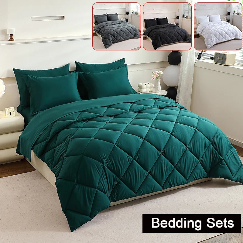 5 piece Twin, Full Bedding Sets Home Decor Comforter Flat Sheet Fitted Sheet Pillowcases Sleeping Sets