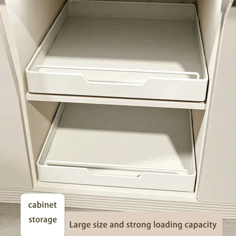 New Kitchen Storage Rack with Slide Rails Pull-out Kitchen Drawer, Storage Tray, Spice Box, Storage Shelf, Cabinets Organizer