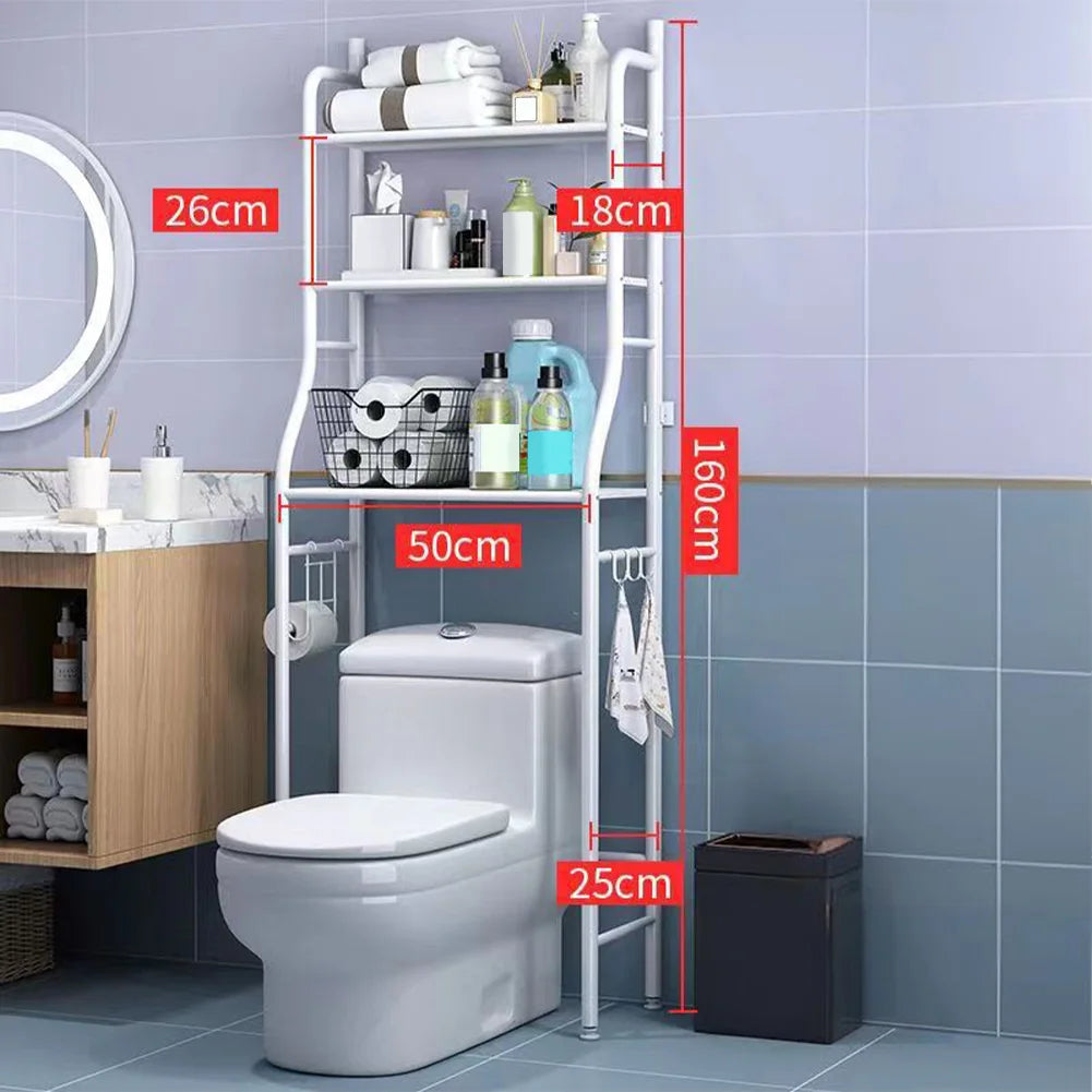 Over The Toilet Storage, Metal Over Toilet Organizer Rack With Removable Towel Hooks, Paper Holder, Organizer Over Toilet