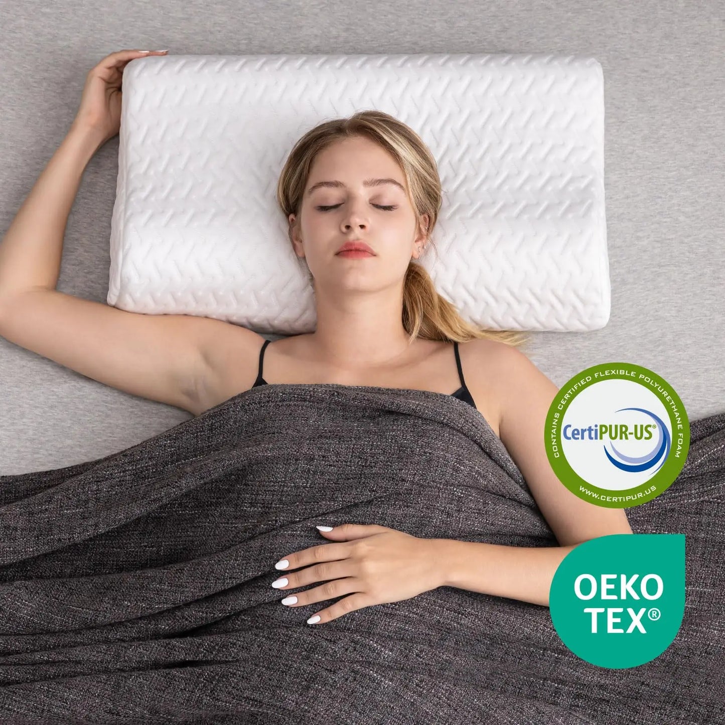1 PC Ergonomic Memory Foam Pillow for Neck Pain Relief, Adjustable Contour Cervical Pillow for Side Sleepers