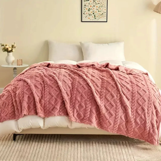 Thick Plush Fleece Blanket Soft Sherpa Throw for Couch Bed Sofa Cozy Warm Lightweight Flannel Blanket for Winter Home