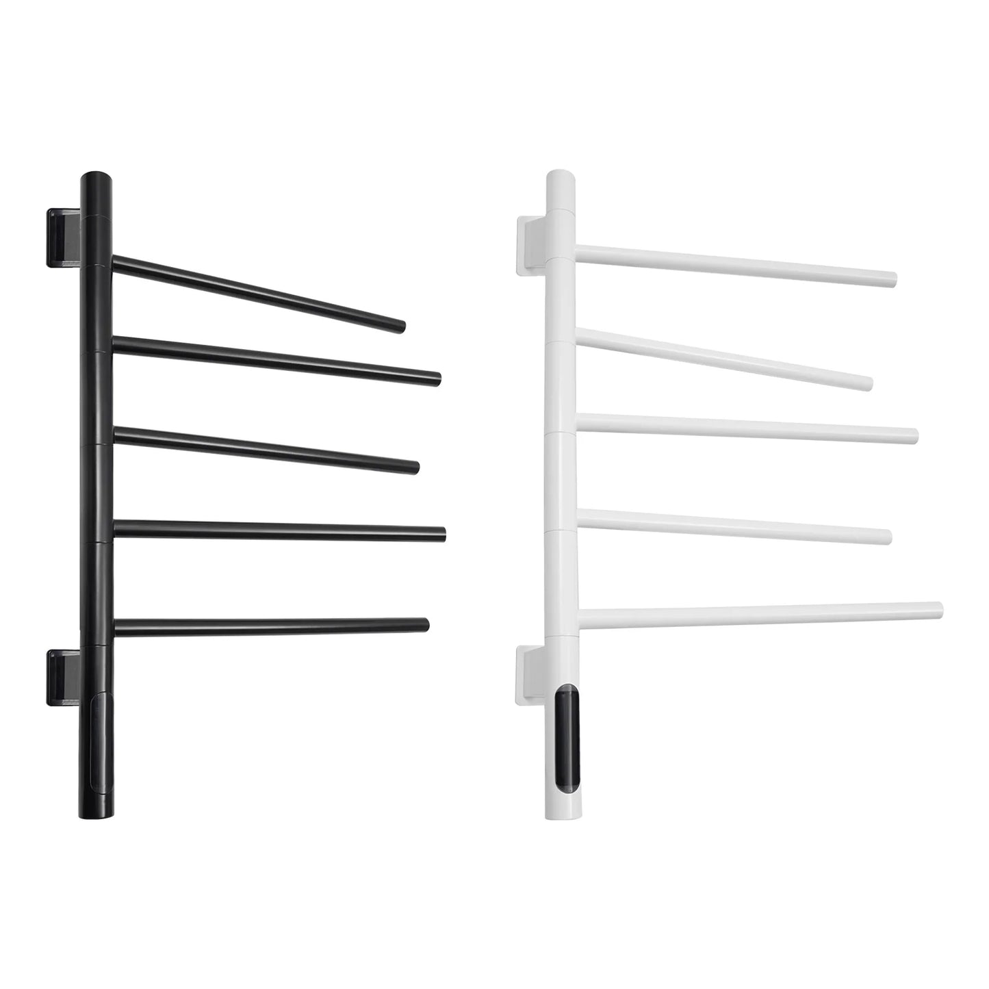 180° Rotation Bathroom Electric Towel Rack Wall Mounted Smart Home Heated Towel Bar with LED Display IPX5