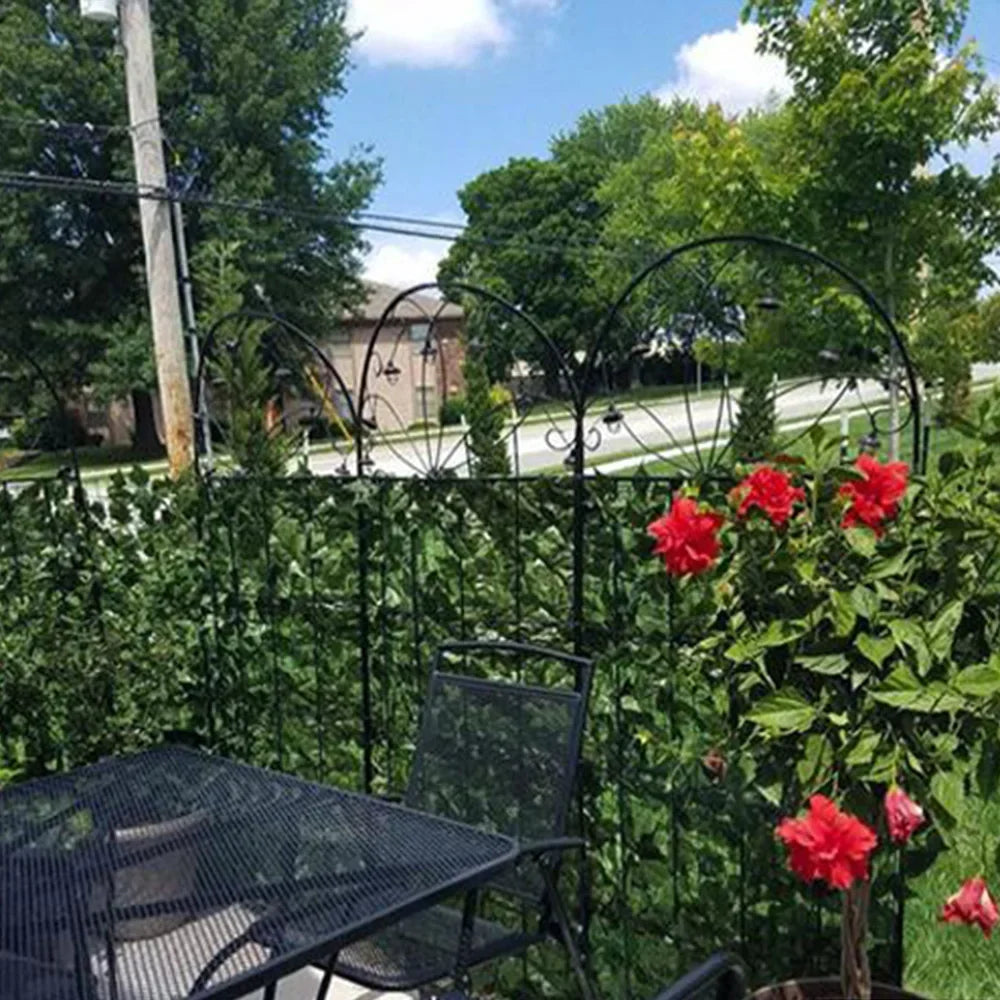 6 FT Ivy Leaf Artificial Fence Screen - Realistic Green Plastic Vine Plants for Outdoor Indoor Garden Decor, Hedge Wall Panel