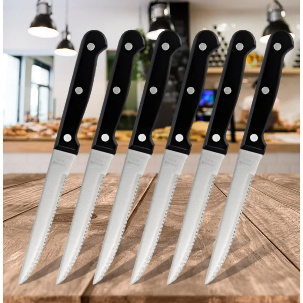 ZENG Full 15pcs Chef Knife Set Stainless Steel, Kitchen Knives Sets with Scissors, Sharpening Rod, Solid Wood Holder Cooking Tool