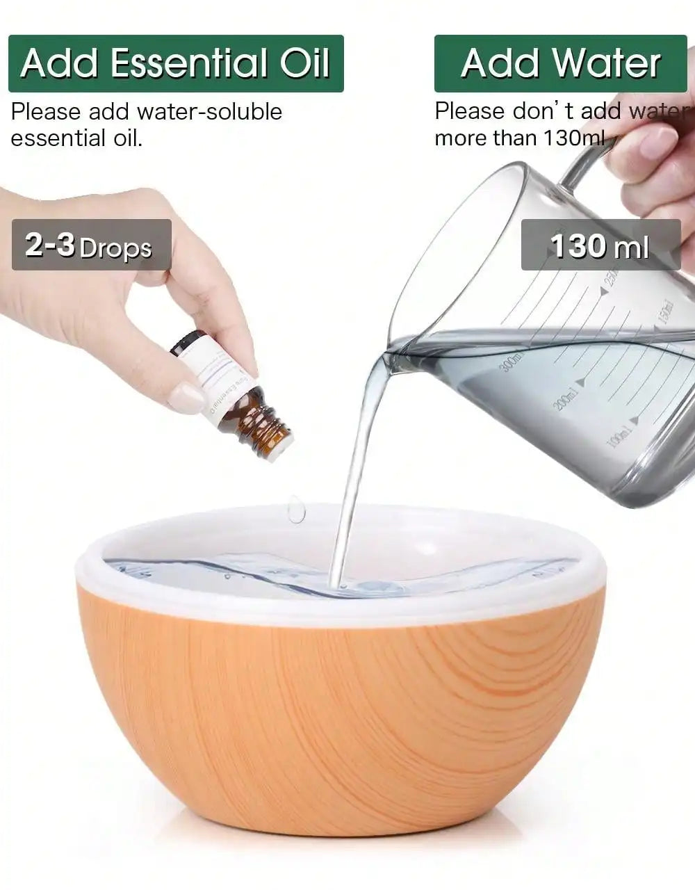 200ml Air Humidifier Essential Oil Diffuser USB Mist Maker Mini Humidificador with Colorful Light for home, office