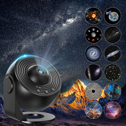 13 In 1 Galaxy Ultra Star Projector HD Image Area, LED Night Light, 13 Film Discs,360° Rotate 1/2h Timer for Kids&Adults Bedroom
