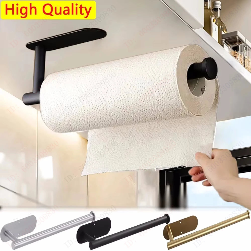Paper Towel Holders, Adhesive Roll Paper Holder, Bathroom Storage Rack, Tissue Dispenser, Kitchen Organizers, Towel Rack